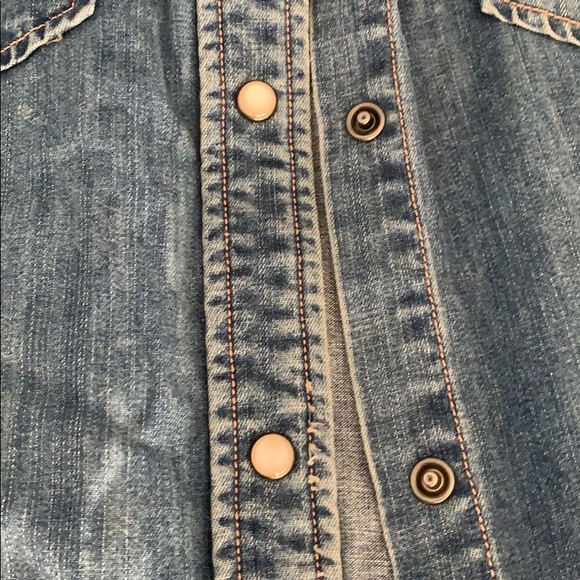 NWT JCREW factory chambray snap button top - Picture 3 of 3